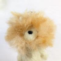 【*guunin*】さん / 胴長ちゃんキーホルダー(モジャ/薄ベージュ)