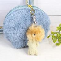 【*guunin*】さん / 胴長ちゃんキーホルダー(モジャ/薄ベージュ)