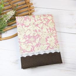 【marron】さん / 文庫本サイズブックカバー(ボタニカル/ピンク)