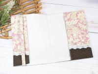 【marron】さん / 文庫本サイズブックカバー(ボタニカル/ピンク)