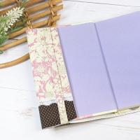 【marron】さん / 文庫本サイズブックカバー(ボタニカル/ピンク)