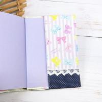 【marron】さん / 文庫本サイズブックカバー(リボン/パープル)