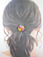 【*guunin*】さん / 羊毛とししゅうのヘアゴム(花③)