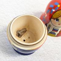 【ロシア】国旗色女の子マトリョーシカ・5個型①