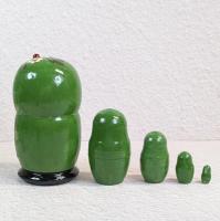 【ロシア】マトリョーシカ・5個型(カエル/赤花)