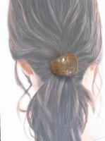 【FRANCE】オーバルヘアポニー(ベージュ)