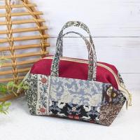 【Atelier Ku】さん / ハンドルつきワイヤーポーチ(ブラック×レッド)