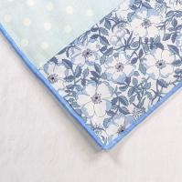 【屋根の小鳩】さん / リバティ&ガーゼ ハンカチ(薄水色水玉ガーゼ)