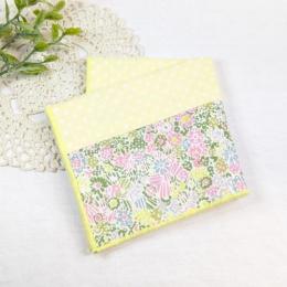 【屋根の小鳩】さん / リバティ&ガーゼ ハンカチ(イエロー水玉ガーゼ)