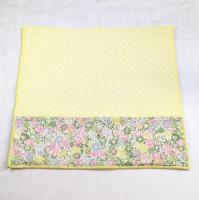 【屋根の小鳩】さん / リバティ&ガーゼ ハンカチ(イエロー水玉ガーゼ)