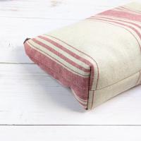 【aiko】さん / ポケット付きファスナーポーチ(ストライプ赤)