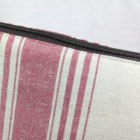 【aiko】さん / ポケット付きファスナーポーチ(ストライプ赤)