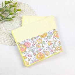 【屋根の小鳩】さん / リバティ&ガーゼ ハンカチ(イエロー水玉ガーゼ)