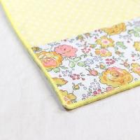 【屋根の小鳩】さん / リバティ&ガーゼ ハンカチ(イエロー水玉ガーゼ)