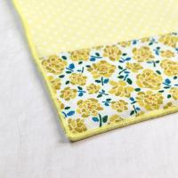 【屋根の小鳩】さん / リバティ&ガーゼ ハンカチ(イエロー水玉ガーゼ)