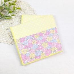 【屋根の小鳩】さん / リバティ&ガーゼ ハンカチ(イエロー水玉ガーゼ)