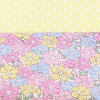 【屋根の小鳩】さん / リバティ&ガーゼ ハンカチ(イエロー水玉ガーゼ)