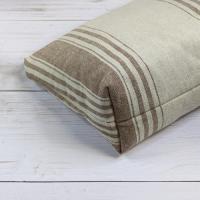 【aiko】さん / ポケット付きファスナーポーチ(ストライプ茶)