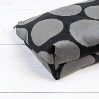 【aiko】さん / ポケット付きファスナーポーチ(北欧風ドット黒地)