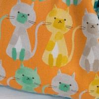 【Angela】さん / あめ玉がま口ポーチ(ネコ・オレンジ)