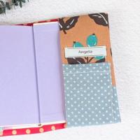 【Angela】さん / 文庫本サイズブックカバー(植物・ブラウン)