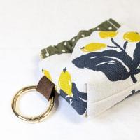 【Angela】さん / カラビナ付きミニバネ口ポーチ (フラワー)