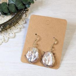 【yayoi&co.】さん / 大型フラットバロックパールピアス(14kgf)