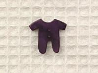 プラスチックボタン ロンパース(紫)