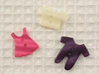 プラスチックボタン ロンパース(紫)