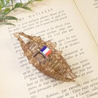 【FRANCE】フローラルバンスクリップ(フロストブラウン)