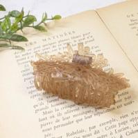 【FRANCE】フローラルバンスクリップ(フロストブラウン)