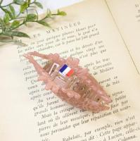 【FRANCE】フローラルバンスクリップ(ピンク)