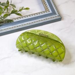 【FRANCE】キルトデザインバンスクリップ(グリーン)