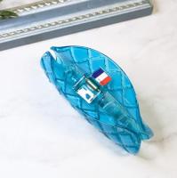 【FRANCE】キルトデザインバンスクリップ(ブルー)