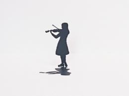 シルエットオブジェ バイオリン少女