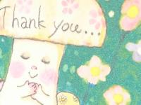 【mushroom】ポストカード(Thank you…)