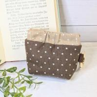 【Angela】さん / カラビナ付きミニバネ口ポーチ (北欧風花柄)