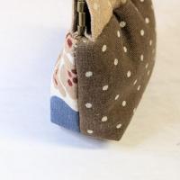 【Angela】さん / カラビナ付きミニバネ口ポーチ (北欧風花柄)