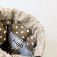 【Angela】さん / カラビナ付きミニバネ口ポーチ (北欧風花柄)