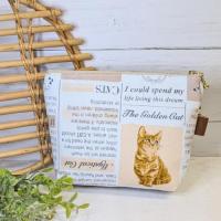 【Atelier Ku】さん / 16cmファスナーポーチ (ねこ・ベージュ)