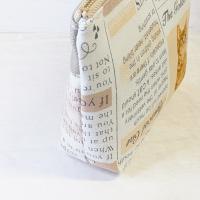 【Atelier Ku】さん / 16cmファスナーポーチ (ねこ・ベージュ)