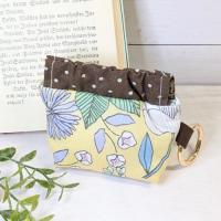 【Angela】さん / カラビナ付きミニバネ口ポーチ (フラワー・イエロー)