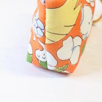 【Angela】さん / カラビナ付きミニバネ口ポーチ (バード・オレンジ)