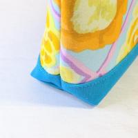 【Atelier Ku】さん / 18cmファスナーポーチ (フラワー・ライトブルー)