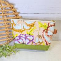 【Atelier Ku】さん / 18cmファスナーポーチ (フラワー・ベージュ)