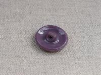 【チャルカ】チェコのアンティークガラスボタン(紫イエロー)