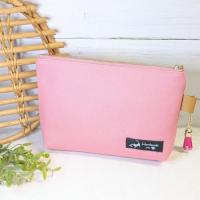 【Atelier Ku】さん / インド刺繍リボンファスナーポーチ (ピンク)