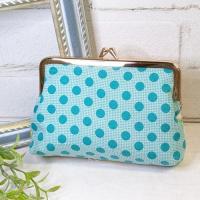 【Angela】さん / カードサイズミニがま口ポーチ (ねこ/オレンジ)