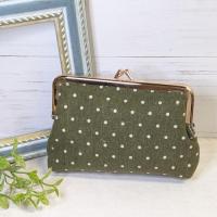 【Angela】さん / カードサイズミニがま口ポーチ (ねこと森)