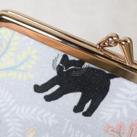 【Angela】さん / カードサイズミニがま口ポーチ (ねこと森)